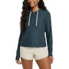 imageODODOS Womens Essential Hoodie  Ultra Soft Stratum Tech Pullover UPF 50 Moisture Wicking Long Sleeve TopNavy Heather