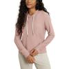 imageODODOS Womens Essential Hoodie  Ultra Soft Stratum Tech Pullover UPF 50 Moisture Wicking Long Sleeve TopRose Pink Heather