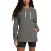 imageODODOS Womens Oversized Hoodie  Ultra Soft Stratum Tech Pullover UPF 50 Long Sleeve Tops with Kangaroo PocketSmoke Heather