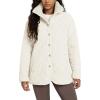 imageODODOS Womens Sherpa Lined Insulated Jacket Snap Front Long Sleeve Coat Winter Warm Outerwear with PocketsIvory