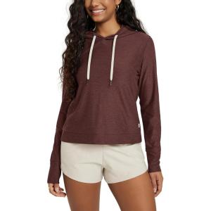 imageODODOS Womens Essential Hoodie  Ultra Soft Stratum Tech Pullover UPF 50 Moisture Wicking Long Sleeve TopJava Heather
