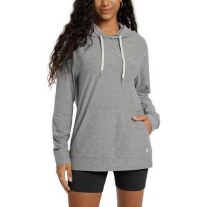 imageODODOS Womens Oversized Hoodie  Ultra Soft Stratum Tech Pullover UPF 50 Long Sleeve Tops with Kangaroo PocketGrey Heather