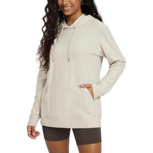 imageODODOS Womens Oversized Hoodie  Ultra Soft Stratum Tech Pullover UPF 50 Long Sleeve Tops with Kangaroo PocketMilkweed Heather