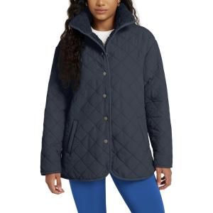 imageODODOS Womens Sherpa Lined Insulated Jacket Snap Front Long Sleeve Coat Winter Warm Outerwear with PocketsNavy