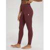 imageODODOS No Front Seam Yoga Leggings for Women  25quot  28quot High Waist Buttery Soft Lounge Yoga PantsBurgundy
