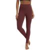 imageODODOS No Front Seam Yoga Leggings for Women  25quot  28quot High Waist Buttery Soft Lounge Yoga PantsBurgundy