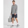 imageODODOS Mens Performance Long Sleeve Polo Stratum Tech Golf TShirts Ultra Soft Moisture Wicking UPF 50 Casual TopsGrey Heather