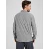 imageODODOS Mens Performance Long Sleeve Polo Stratum Tech Golf TShirts Ultra Soft Moisture Wicking UPF 50 Casual TopsGrey Heather