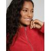 imageODODOS Womens Polar Fleece FullZip Jacket  Soft Warm Winter Essential Long Sleeve Outerwear with PocketsRed
