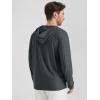 imageODODOS Mens Long Sleeve Hoodie  Stratum Tech Performance Pullover  Ultra Soft Moisture Wicking UPF 50 TopCharcoal Heather