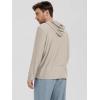 imageODODOS Mens Long Sleeve Hoodie  Stratum Tech Performance Pullover  Ultra Soft Moisture Wicking UPF 50 TopMocha Heather