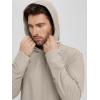 imageODODOS Mens Long Sleeve Hoodie  Stratum Tech Performance Pullover  Ultra Soft Moisture Wicking UPF 50 TopMocha Heather