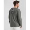 imageODODOS Mens Long Sleeve Hoodie  Stratum Tech Performance Pullover  Ultra Soft Moisture Wicking UPF 50 TopSmoke Heather