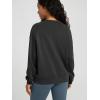 imageODODOS Womens Modal Soft Raglan Long Sleeve Sweatshirts Oversized Crew Neck Relaxed Pullover Top Fall OutfitsBlack