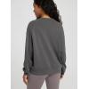 imageODODOS Womens Modal Soft Raglan Long Sleeve Sweatshirts Oversized Crew Neck Relaxed Pullover Top Fall OutfitsCharcoal