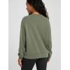 imageODODOS Womens Modal Soft Raglan Long Sleeve Sweatshirts Oversized Crew Neck Relaxed Pullover Top Fall OutfitsDark Sage