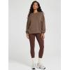 imageODODOS Womens Modal Soft Raglan Long Sleeve Sweatshirts Oversized Crew Neck Relaxed Pullover Top Fall OutfitsNutria