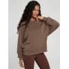 imageODODOS Womens Modal Soft Raglan Long Sleeve Sweatshirts Oversized Crew Neck Relaxed Pullover Top Fall OutfitsNutria