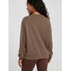 imageODODOS Womens Modal Soft Raglan Long Sleeve Sweatshirts Oversized Crew Neck Relaxed Pullover Top Fall OutfitsNutria