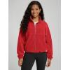 imageODODOS Womens Polar Fleece FullZip Cinchable Jacket  Soft Warm Winter Long Sleeve Outerwear with PocketsRed