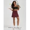 imageODODOS Womens Drawstring Tie Daily Skirts Long 17quot  Builtin Shorts Athletic Golf Tennis Skorts with Ball PocketBurgundy