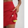 imageODODOS Womens Drawstring Tie Daily Skirts Long 17quot  Builtin Shorts Athletic Golf Tennis Skorts with Ball PocketRed