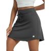 imageODODOS Womens Drawstring Tie Daily Skirts Long 17quot  Builtin Shorts Athletic Golf Tennis Skorts with Ball PocketCharcoal