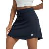 imageODODOS Womens Drawstring Tie Daily Skirts Long 17quot  Builtin Shorts Athletic Golf Tennis Skorts with Ball PocketDeep Navy