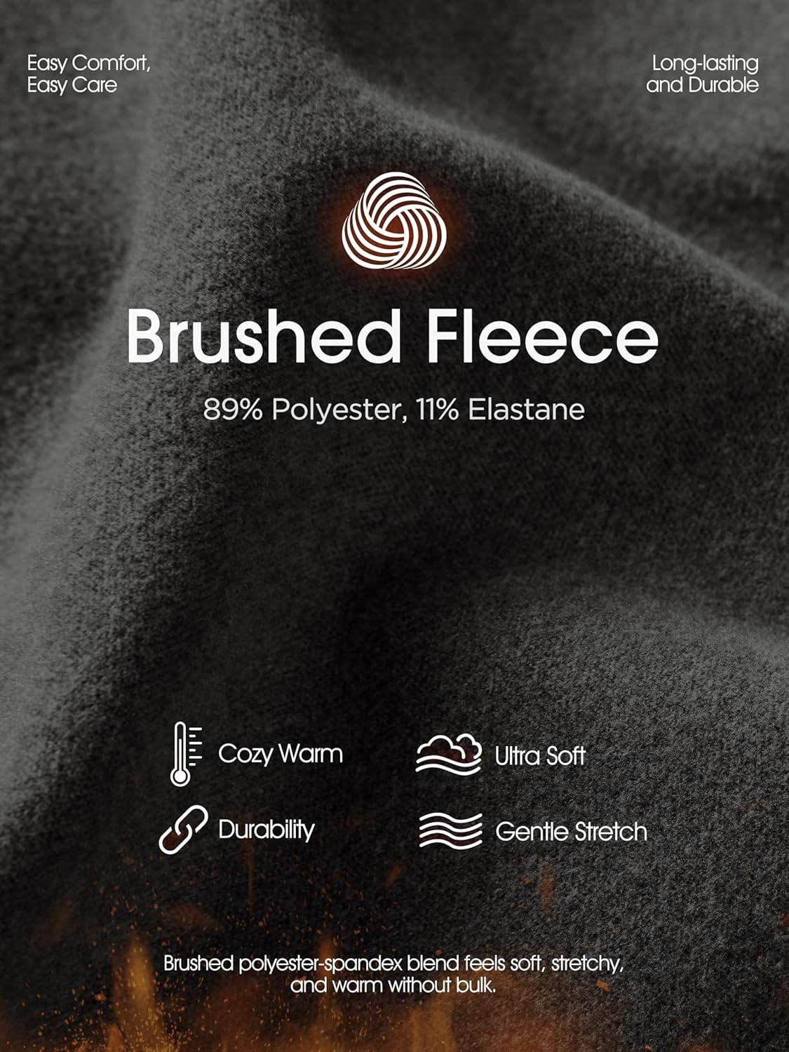 imageODODOS Womens Brushed Fleece Straight Leg Pants  Cozy Warm HighRise Relaxed Lounge Sweatpants with Pockets  29quot InseamCharcoal Heather