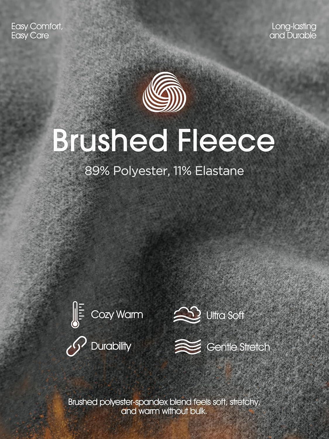 imageODODOS Womens Brushed Fleece Straight Leg Pants  Cozy Warm HighRise Relaxed Lounge Sweatpants with Pockets  29quot InseamGray Heather