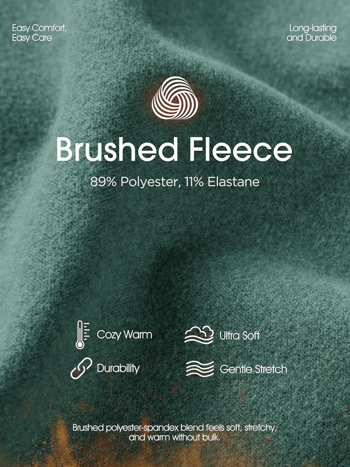 imageODODOS Womens Brushed Fleece Straight Leg Pants  Cozy Warm HighRise Relaxed Lounge Sweatpants with Pockets  29quot InseamTeal Green Heather