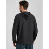 imageODODOS Mens FullZip Hoodie  Stratum Tech Ultra Soft Outfit UPF 50 Performance Hooded Jacket with PocketsBlack Heather