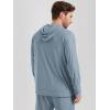 imageODODOS Mens FullZip Hoodie  Stratum Tech Ultra Soft Outfit UPF 50 Performance Hooded Jacket with PocketsDusty Blue Heather
