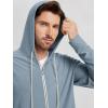 imageODODOS Mens FullZip Hoodie  Stratum Tech Ultra Soft Outfit UPF 50 Performance Hooded Jacket with PocketsDusty Blue Heather