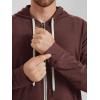imageODODOS Mens FullZip Hoodie  Stratum Tech Ultra Soft Outfit UPF 50 Performance Hooded Jacket with PocketsJava Heather
