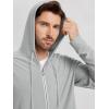 imageODODOS Mens FullZip Hoodie  Stratum Tech Ultra Soft Outfit UPF 50 Performance Hooded Jacket with PocketsPale Grey Heather