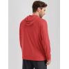 imageODODOS Mens FullZip Hoodie  Stratum Tech Ultra Soft Outfit UPF 50 Performance Hooded Jacket with PocketsRed Heather