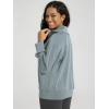 imageODODOS Modal Soft HalfZip Sweatshirts for Women Long Sleeve Relaxed Fit Collared Pullover TopGrey Blue