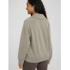 imageODODOS Modal Soft HalfZip Sweatshirts for Women Long Sleeve Relaxed Fit Collared Pullover TopKhaki