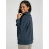 imageODODOS Modal Soft HalfZip Sweatshirts for Women Long Sleeve Relaxed Fit Collared Pullover TopNavy
