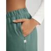 imageODODOS Womens Brushed Fleece Straight Leg Pants  Cozy Warm HighRise Relaxed Lounge Sweatpants with Pockets  29quot InseamTeal Green Heather