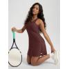 imageODODOS Womens Cloud Feeling Racerback Tennis Dress with Separate Shorts and Built in Bra Mini Tank DressJava Heather