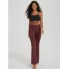 imageODODOS Womens High Waist Flared Yoga Pants Tummy Control Gym Workout Bootcut Leggings with Inner Pocket  29quot  31quot InseamBurgundy