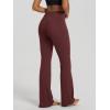 imageODODOS Womens High Waist Flared Yoga Pants Tummy Control Gym Workout Bootcut Leggings with Inner Pocket  29quot  31quot InseamBurgundy