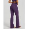 imageODODOS Womens High Waist Flared Yoga Pants Tummy Control Gym Workout Bootcut Leggings with Inner Pocket  29quot  31quot InseamDeep Purple