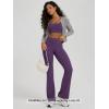 imageODODOS Womens High Waist Flared Yoga Pants Tummy Control Gym Workout Bootcut Leggings with Inner Pocket  29quot  31quot InseamDeep Purple