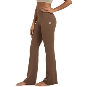 imageODODOS Womens High Waist Flared Yoga Pants Tummy Control Gym Workout Bootcut Leggings with Inner Pocket  29quot  31quot InseamBrunette