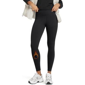 imageODODOS Womens Thick Fleece Lined Leggings Thermal Warm Winter Tights  25quot  28quot High Waisted Yoga Pants with Back PocketsBlack