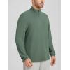 imageODODOS Mens Stretch Fleece HalfZip Sweatshirts  UltraSoft Cozy Warm Long Sleeve Shirt Mock Neck Pullover TopsBeryl Green