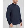 imageODODOS Mens Stretch Fleece HalfZip Sweatshirts  UltraSoft Cozy Warm Long Sleeve Shirt Mock Neck Pullover TopsNavy
